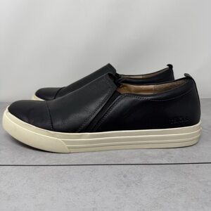 Taos Footwear Black Leather Slip-On Sneakers